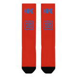 Custom Orange Red Sky Blue Knee-High Sock