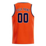 Custom Orange Red & Navy Colors Design Sports Basketball Jersey