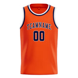 Custom Orange Red & Navy Colors Design Sports Basketball Jersey