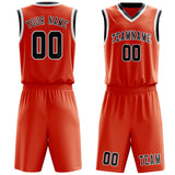 Custom Orange Red Navy Basketball Set