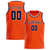 Custom Orange Red & Navy Colors Design Sports Basketball Jersey