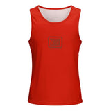 Custom Orange Red Coral Red Men's Tank Top