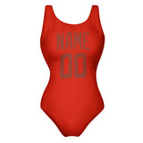 Custom Orange Red Coral Red Swimsuit