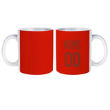 Custom Orange Red Coral Red Mug