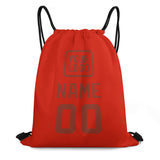 Custom Orange Red Coral Red Drawstring Bag