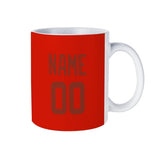 Custom Orange Red Coral Red Mug
