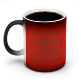 Custom Orange Red Coral Red Magic Mug