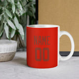 Custom Orange Red Coral Red Mug