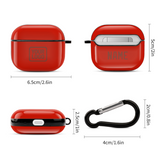 Custom Orange Red Coral Red AirPods Case (3rd Generation)