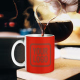 Custom Orange Red Coral Red Mug
