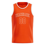Custom Orange Red & Orange Red Colors Design Sports Basketball Jersey