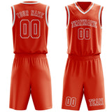 Custom Orange Red Orange Red Basketball Set