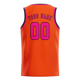 Custom Orange Red & Pink Colors Design Sports Basketball Jersey