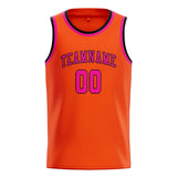Custom Orange Red & Pink Colors Design Sports Basketball Jersey