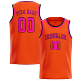 Custom Orange Red & Pink Colors Design Sports Basketball Jersey