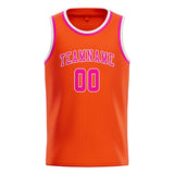 Custom Orange Red & Pink Colors Design Sports Basketball Jersey