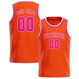 Custom Orange Red & Pink Colors Design Sports Basketball Jersey