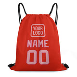 Custom Orange Red Light Pink Drawstring Bag