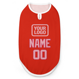Custom Orange Red Light Pink Pet Vest