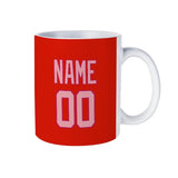 Custom Orange Red Light Pink Mug