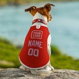 Custom Orange Red Light Pink Pet Vest