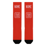 Custom Orange Red Light Pink Knee-High Sock