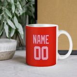 Custom Orange Red Light Pink Mug
