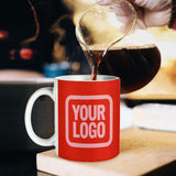 Custom Orange Red Light Pink Mug