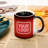 Custom Orange Red Light Pink Magic Mug