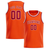Custom Orange Red & Red Colors Design Sports Basketball Jersey