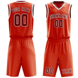 Custom Orange Red Red Basketball Set