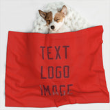 Custom Orange Red Crimson Red Pet Blanket