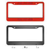 Custom Orange Red Crimson Red License Plate Frame