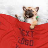 Custom Orange Red Crimson Red Pet Blanket