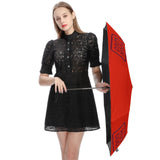 Custom Orange Red Crimson Red Automatic Umbrella