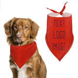 Custom Orange Red Crimson Red Pet Scarf