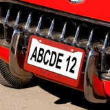 Custom Orange Red Crimson Red License Plate Frame