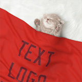 Custom Orange Red Crimson Red Pet Blanket
