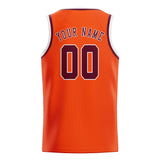 Custom Orange Red & Crimson Red Colors Design Sports Basketball Jersey