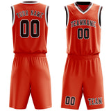 Custom Orange Red Crimson Red Basketball Set