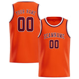 Custom Orange Red & Crimson Red Colors Design Sports Basketball Jersey