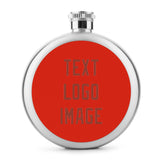 Custom Orange Red Coral Red Hip Flask