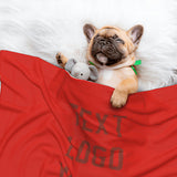 Custom Orange Red Coral Red Pet Blanket