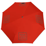 Custom Orange Red Coral Red Automatic Umbrella