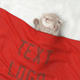 Custom Orange Red Coral Red Pet Blanket
