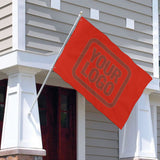 Custom Orange Red Coral Red Flag