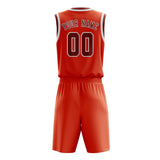 Custom Orange Red Coral Red Basketball Set
