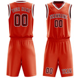 Custom Orange Red Coral Red Basketball Set