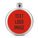 Custom Orange Red Black Hip Flask