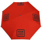 Custom Orange Red Black Automatic Umbrella